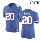 Youth Florida Gators #20 Mordecai McDaniel NCAA Nike Blue Authentic Stitched College Football Jersey JRL0262ZF